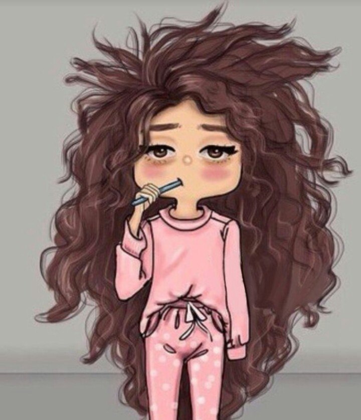 Рисунок девочка лохматая