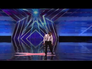 Uzeyer Novruzov: Man Channels Charlie Chaplin During Ladder Stunt - America's Got Talent 2015