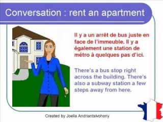 French Lesson 61 - Rent an apartment or a house - Formal Dialogue Conversation + English subtitles
