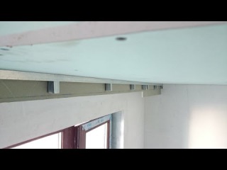 гипсокартон, короб - карниз для штор. Drywall installation.