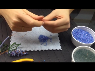 Бисероплетение. Виноград из бисера. Часть 1_3. Beaded grapes