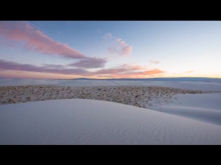 Sunrise at White Sands National Monument near Alamogordo, New Mexico.