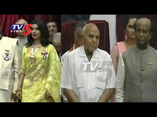 Padma Awards 2016 Presented by President | Rajinikanth | Sania Mirza | Priyanka Chopra | TV5 New