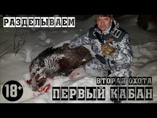 18 + Много крови! Удачная охота и разделка крупного кабана ►Тест ножа от Кизляр