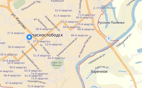Карта краснослободска волгоградской области с улицами