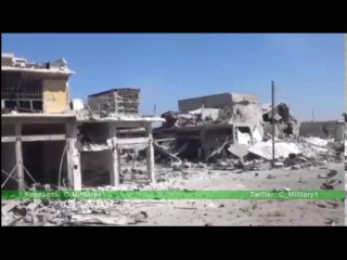 Ramouseh scenes from inside the area after the Syrian army regain control