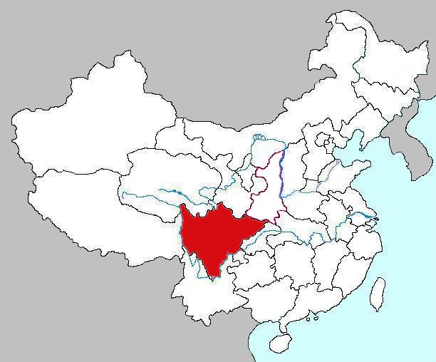 Карта китая сычуань