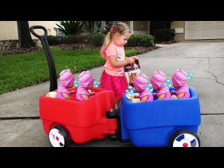Crying Babies Baby Born doll and Diana Play fun / Feeding Bad Babies Video for kids