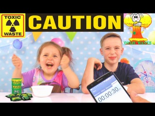 Токсик Вейст челлендж TOXIC WASTE CHALLENGE Токсичные отходы или самые кислые конфеты пробуем.