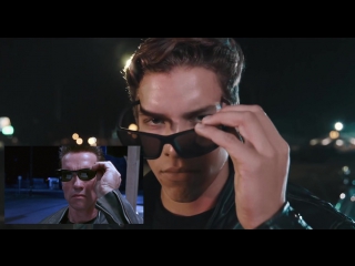 Terminator 2: Judgment Day. Джозеф Баена и Арнольд Шварценеггер. Сравнение двух сцен - 1991 год и 2016 год.