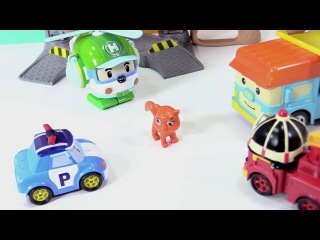 Robocar Poli et le chaton. Dessin animé educatif pour les enfants en français