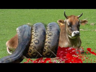 Giant Anaconda Attacks Cow Video | Giant Anaconda Attacks Compilation 2016 | Anidis