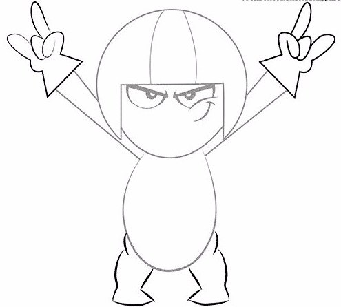 Как нарисовать став кик