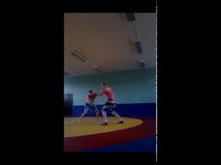 Strong woman MIXED WRESTLING & man