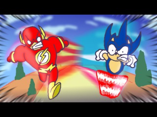 Who is Faster? Sonic the Hedgehog VS The Flash - Animation