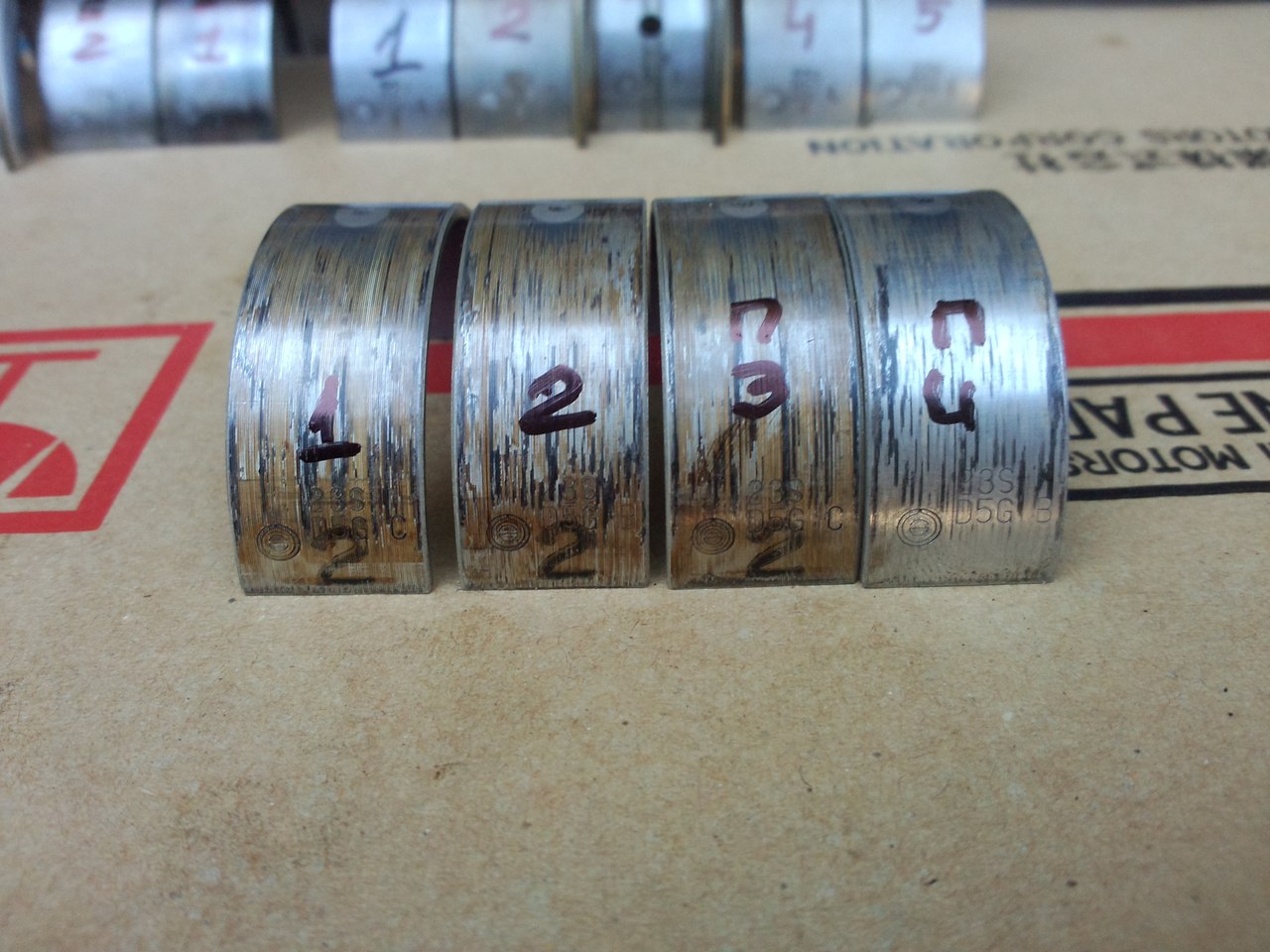 Маркировка вкладышей митсубиси лансер 9 - 80 фото