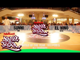 BOTY 2015 - 1 VS 1 QUARTERFINAL 1 - SUNNI (UK) VS. EL NINO (USA)
