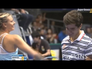MARIA SHARAPOVA/PIERRE HUGUES HERBERT vs ROHAN BOPANNA/SANIA MIRZA AMAZING POINT IPTL 2015