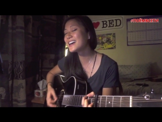 Девочка круто поет песню Backstreet Boys - I Want It That Way (acoustic cover),прекрасный голос у девушки,поёт,играет на гитаре