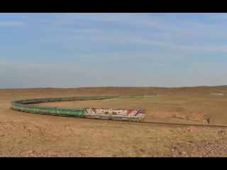 Diesel locomotive 2ZAGAL (7FDL, 2TE10) Dorno-Gobi province, Mongolia