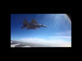 Saudi F 15 Aggressively Escorting Iranian Jet