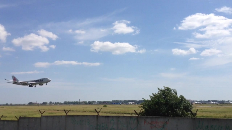 Посадка Cargolux Italia Толмачево