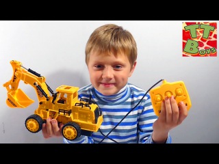 Excavator. Video for kids – unboxing toys trucks. Construction Vehicles. Cars Toys Review Episode 8