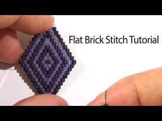 BeadsFriends: Basic Brick Stitch tutorial - How to create a rhombus with beads