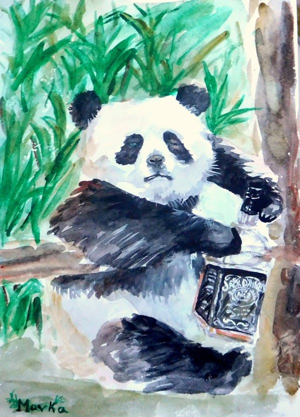 Пьяная панда картинки
