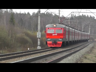 Электропоезд ЭР2Т-7143 перегон Голицыно - Петелино
