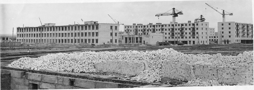 Застройка 1-го микрорайона. 1964 год