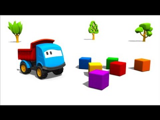 Los colores en español para niños - Leo la Troca Curiosa - Carros para niños
