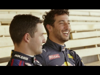 Daniel Ricciardo drives the Triple Eight Project Sandman V8 Supercar