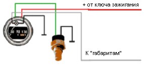 датчик температуры двигателя как подключить