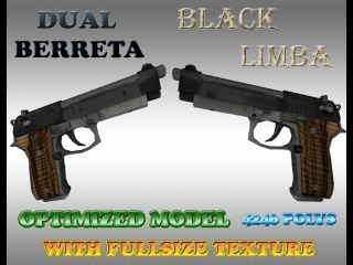 CS:GO Black limba Dual Berettas HD for CS 1.6