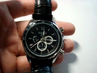 Мужские механические часы-хронограф Tevise black B