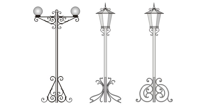 Уличный фонарь своими руками из металла под старину чертежи