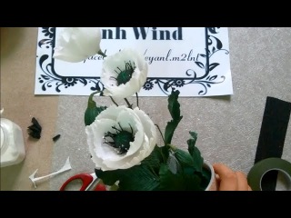 Poppy paper flower - Làm hoa anh túc giấy nhún