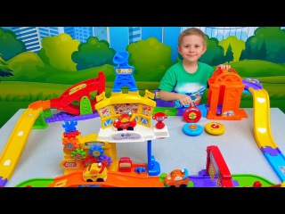 БОЛЬШОЙ гоночный трек Vtech - Интерактивные машинки для детей на радиоуправлении. Cars