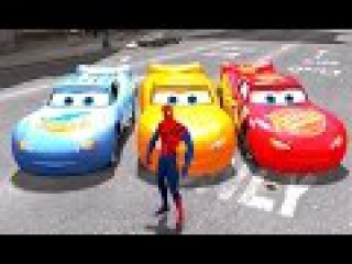 Disney Pixar Cars Lightning McQueen Colors Spiderman Hulk & Nursery Rhymes Songs (Children Songs)