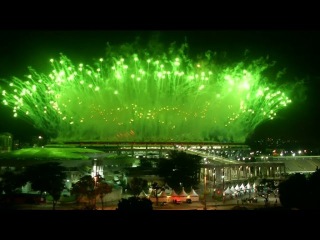 Адкрыццё Алімпіяды-2016/ Открытие Олимпиады-2016/ The opening of the Olympic Games. Fireworks <#Белсат>