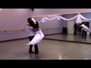 Wedding dance practice of Elaine and GIll