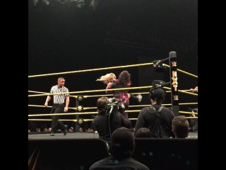 Adriel Diaz on Instagram: “Nia Jax trying to make Carmella submit. #AllRedEverything #EvaMarie #NiaJax #Carmella #Bayley #Baymella #WWENXT #WeAreNXT #Wrestling…”