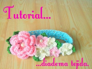 Crochet : Diadema tejida para bebe.