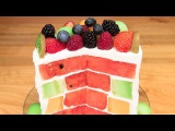 Triple Melon Cake (Watermelon Cake, Honeydew Cake, Cantaloupe Cake) - No Bake