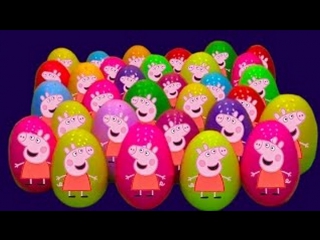Свинка Пэппа Peppa Pig Открывает яйца с сюрпризом Подарочек Смешарики Хелоу Кити
