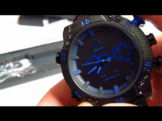 Мужские часы SHARK LED Digital Blue Sport Watch
