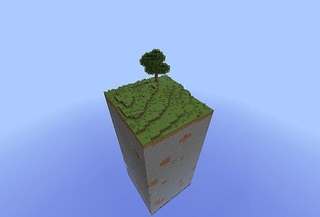 Карта в майнкрафт выживание на 1 чанке