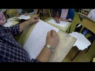 Академический рисунок №2 Набросок человека по ключевым точкам и характерные черты...