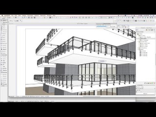 3DMD Railing - Drawing an Archicad railing on a building
